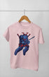 Boy Round Neck Half Sleeve Space Samurai - 24-35M / Light Pink